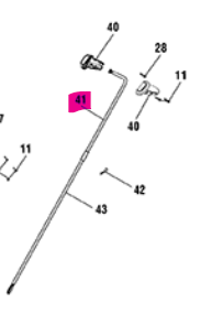 636796001 Ryobi Upper Metal Chute Rod | DRMower.ca