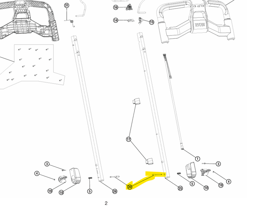 674293001 Ryobi Metal Detent Pin